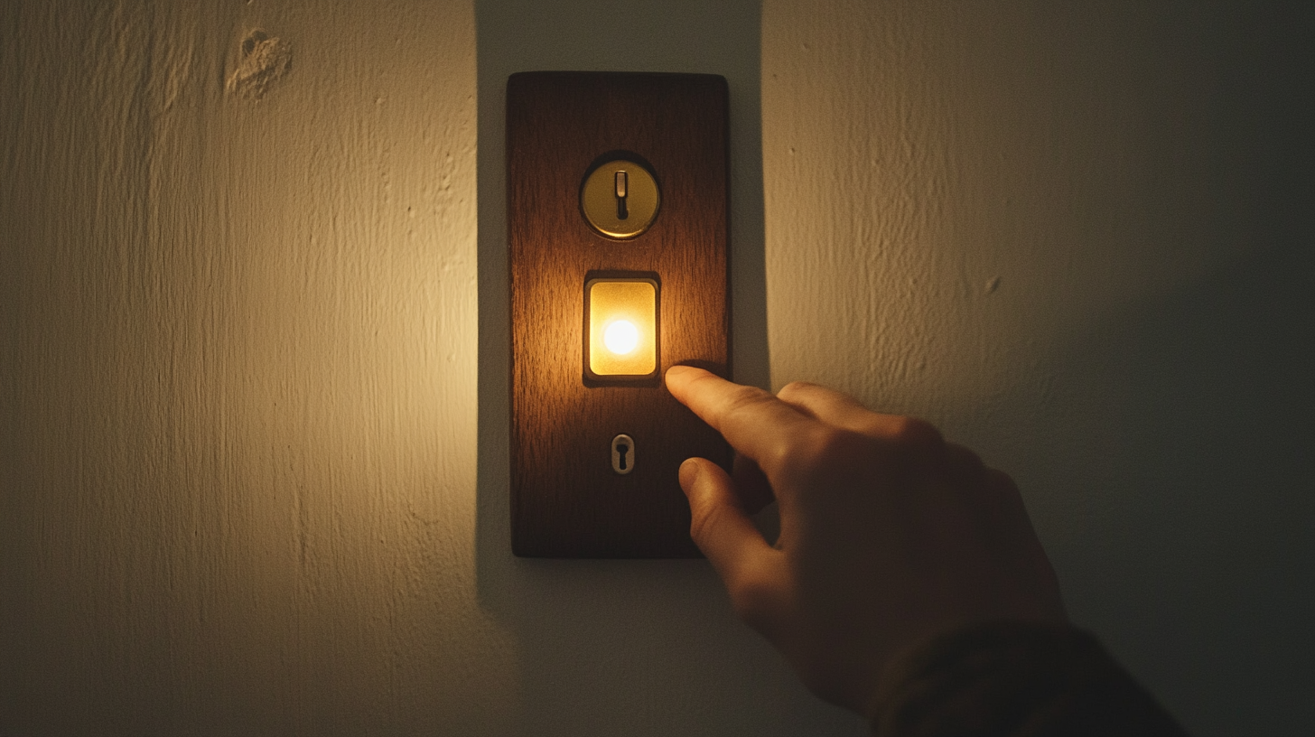 A man switching on a light | Source: No source
