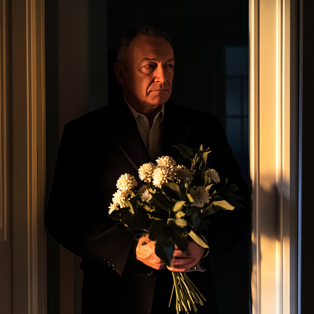 A man holding a bouquet of flowers | Source: No source
