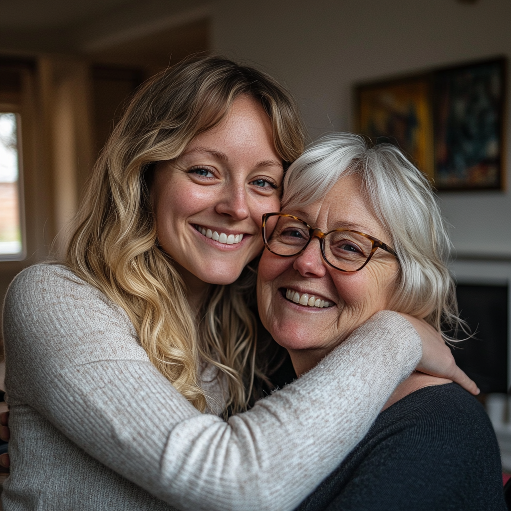 A grandma and granddaughter share a hug | Source: No source