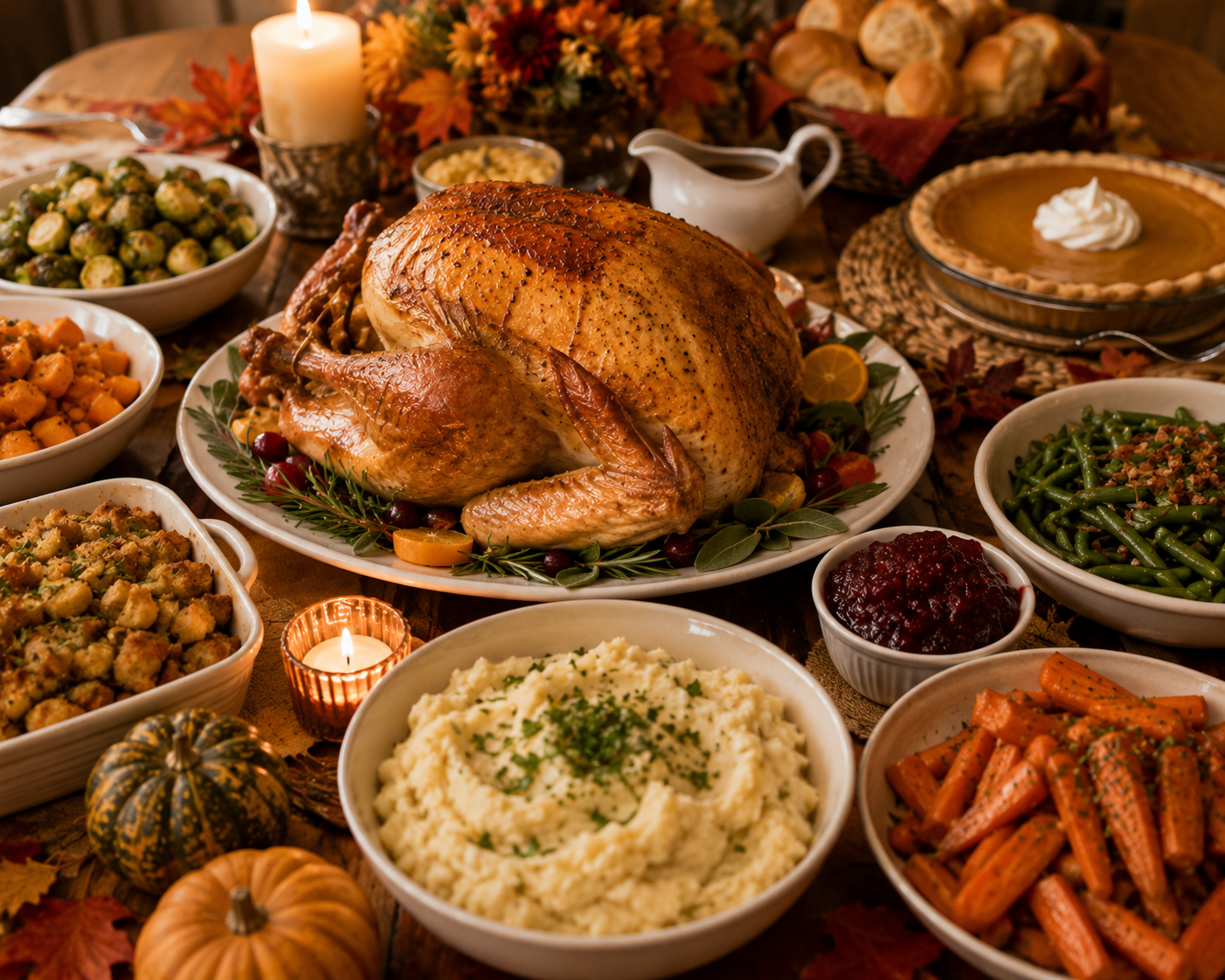 Thanksgiving feast served on the table | Source: Amomama