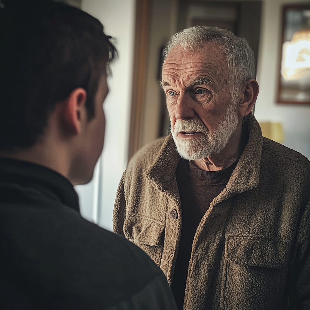 Man confronting a senior man | Source: no source