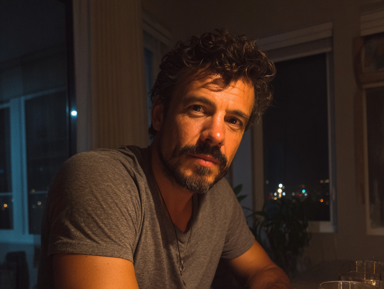 A man sitting at a dinner table | Source: no source