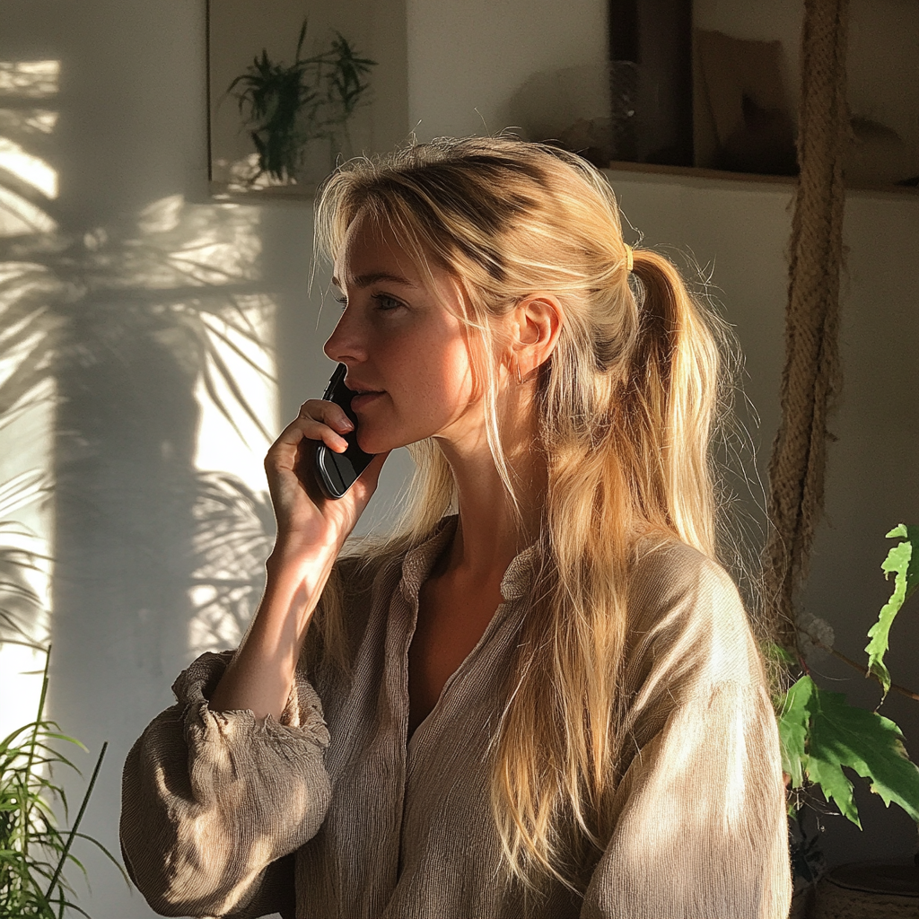 A woman talking on the phone | Source: No source