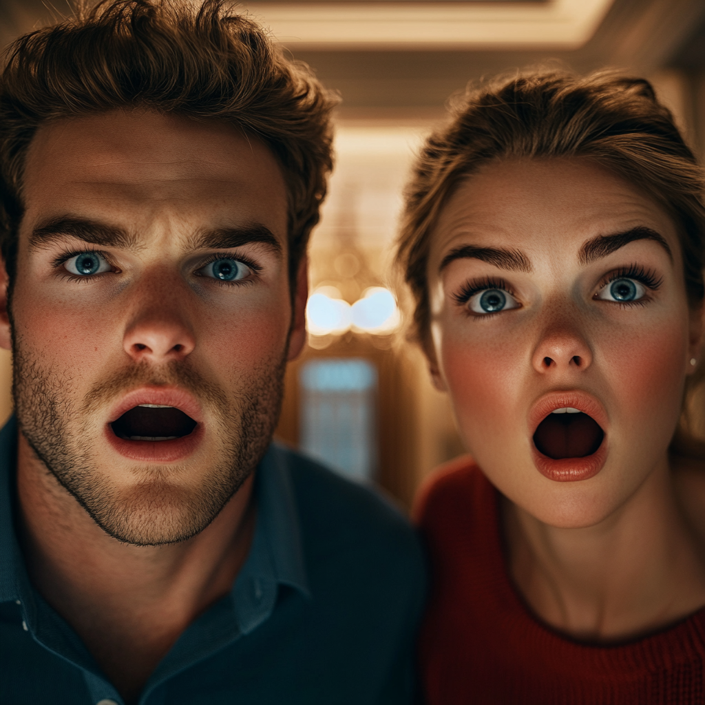 A startled couple | Source: no source