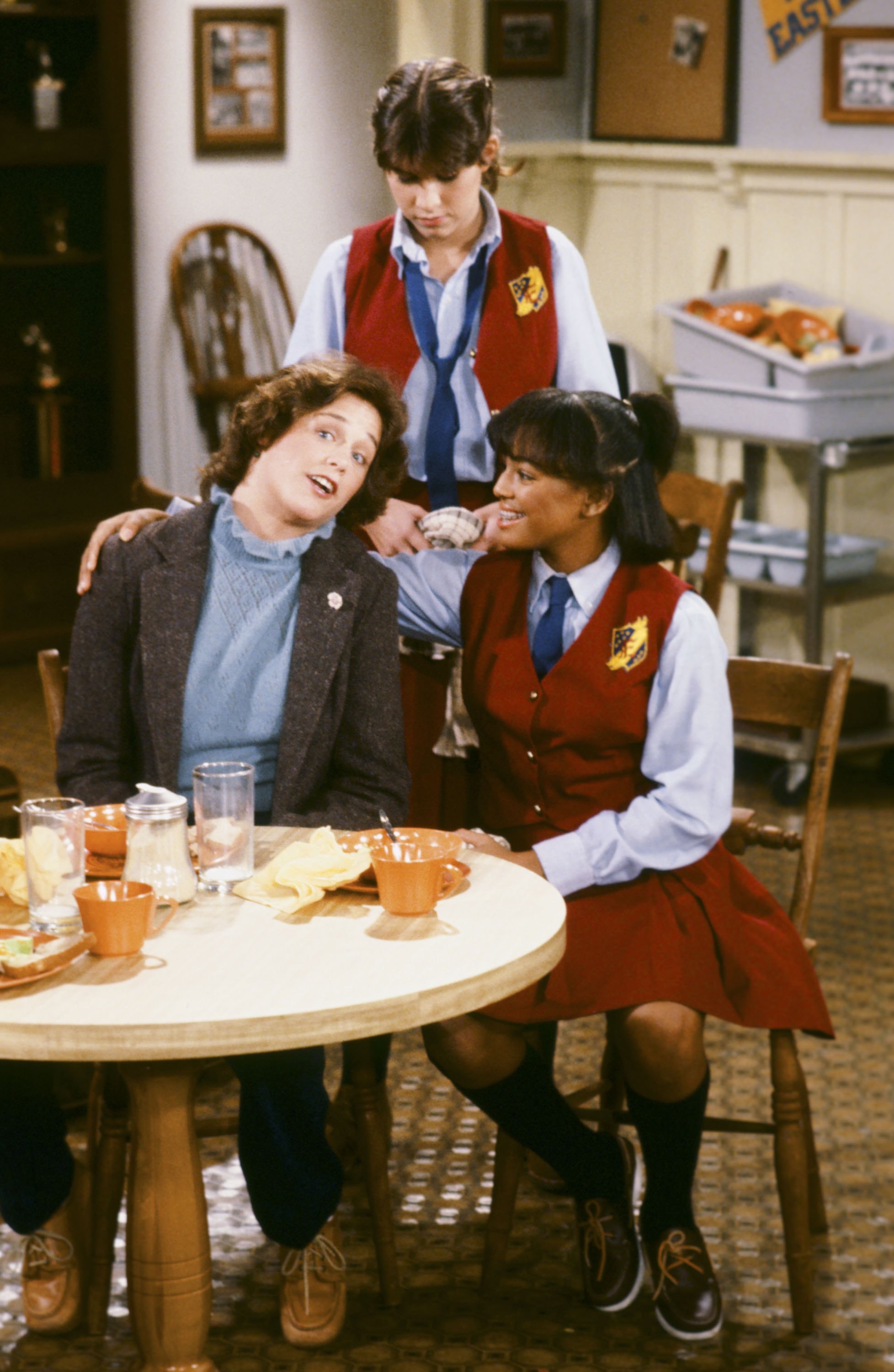 Geri Jewell as Geri Tyler, Nancy McKeon as Joanna 'Jo' Polniaczek, and Kim Fields as Dorothy 'Tootie' Ramsey | Source: Getty Images