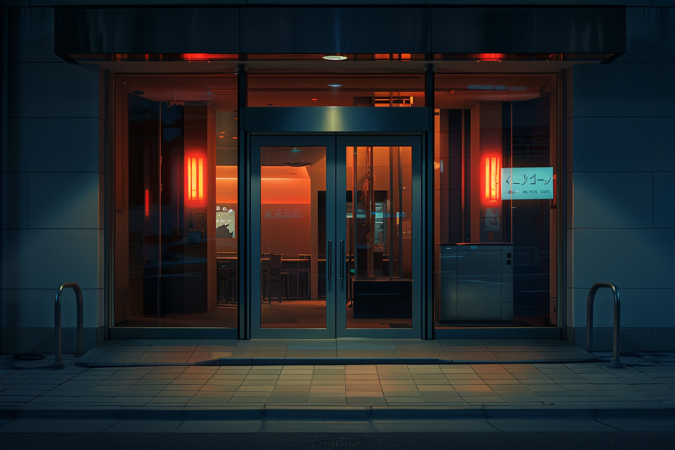 A closed door of a restaurant | Source: no source