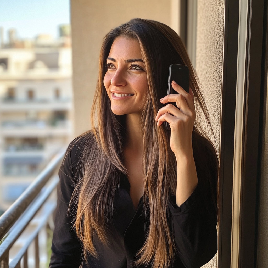 A woman talking on a phone | Source: no source