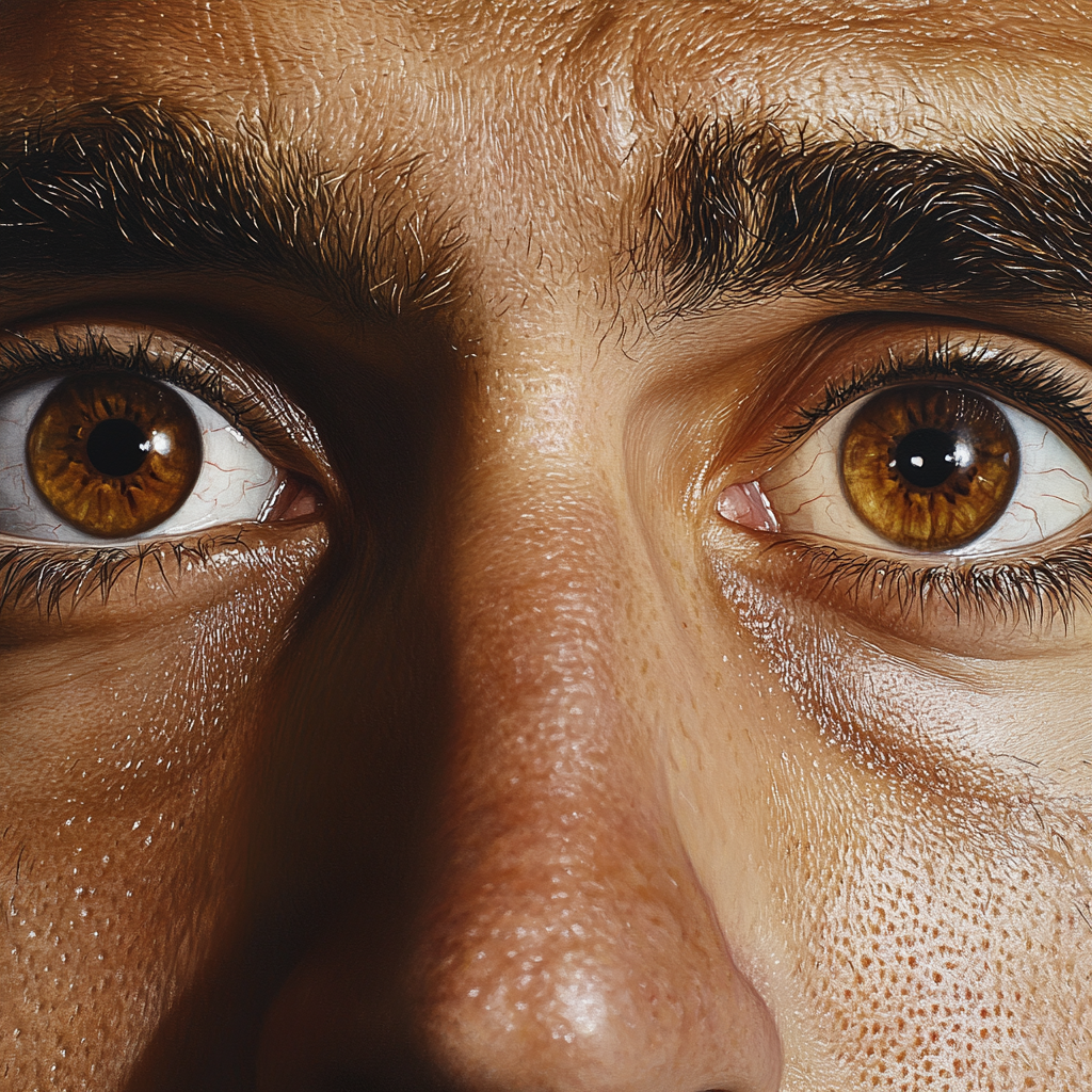 A close-up shot of a man's face | Source: no source