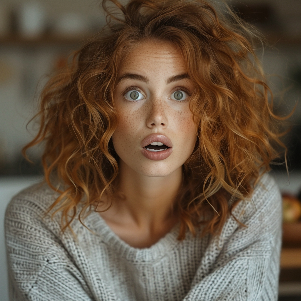 The startled woman | Source: No source