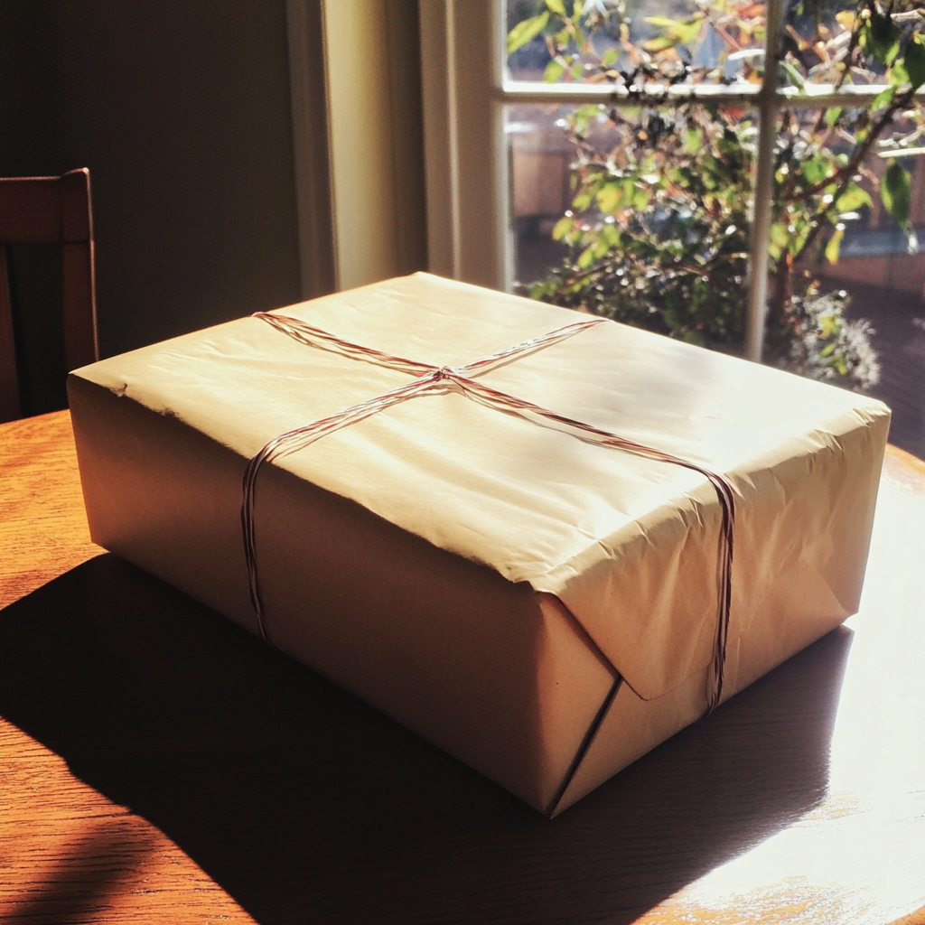 A box on a table | Source: No source