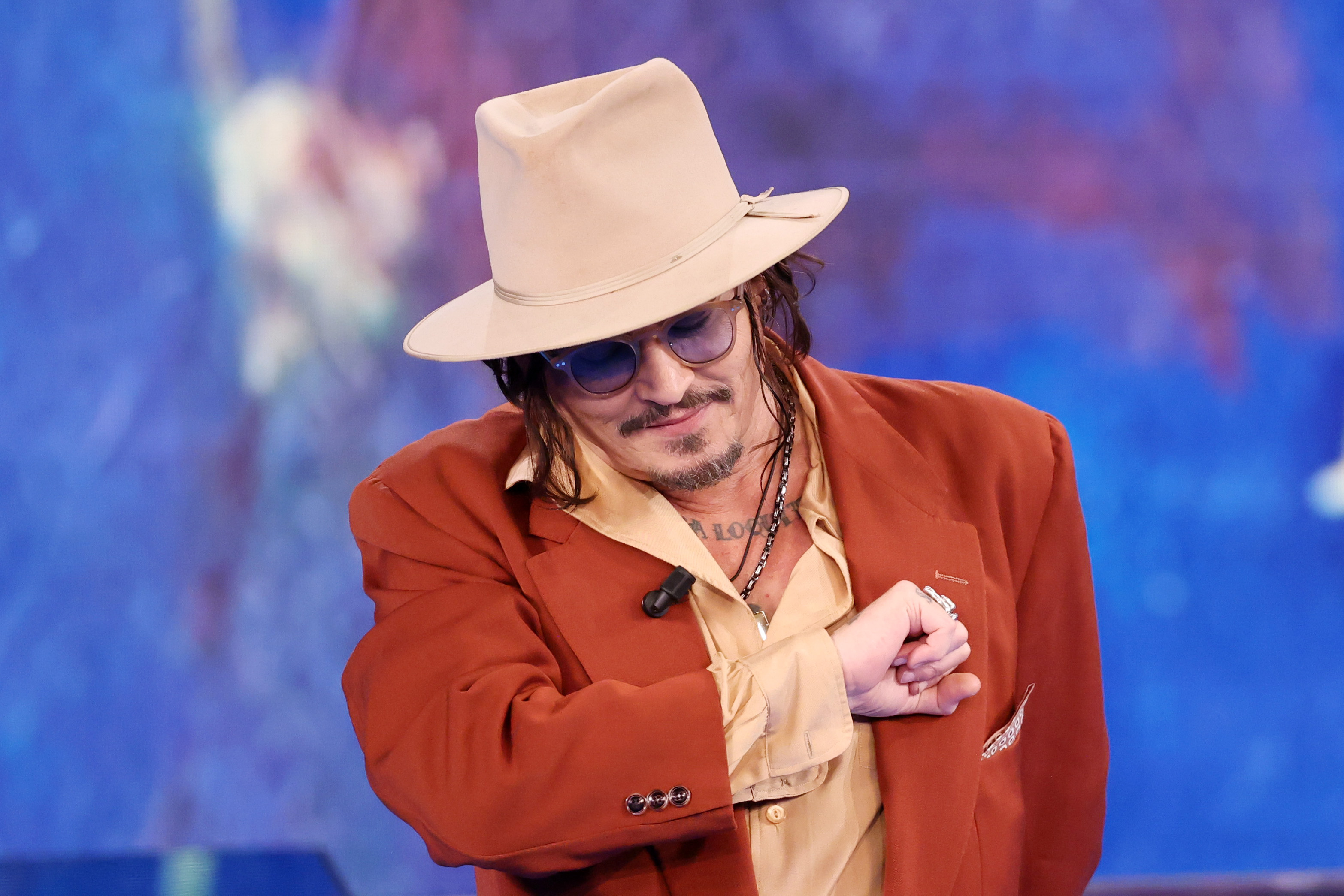 Johnny Depp attends the "Che Tempo Che Fa" TV show at Nove Studios on October 27, 2024, in Milan, Italy. | Source: Getty Images