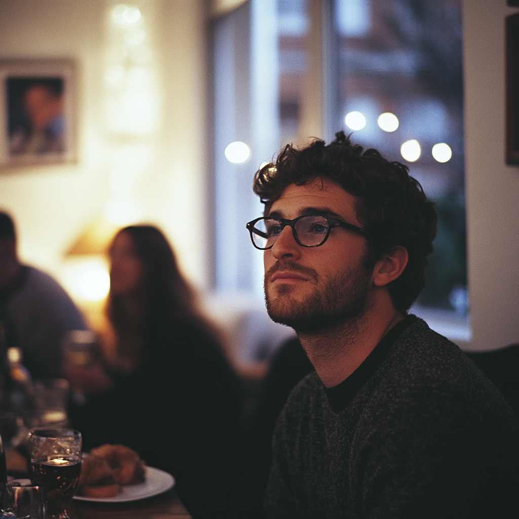 An anxious man at a party | Source: no source