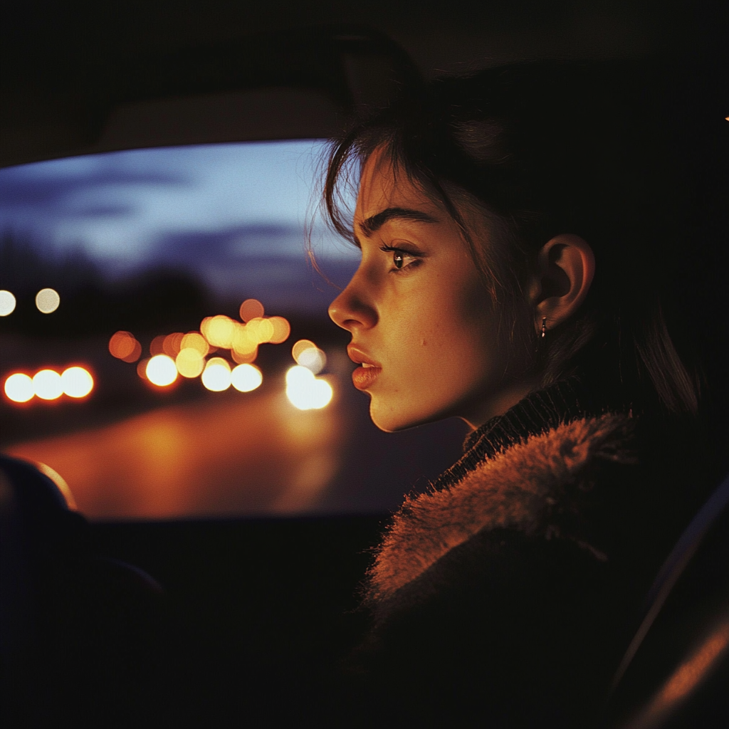 Tense woman driving | Source: no source