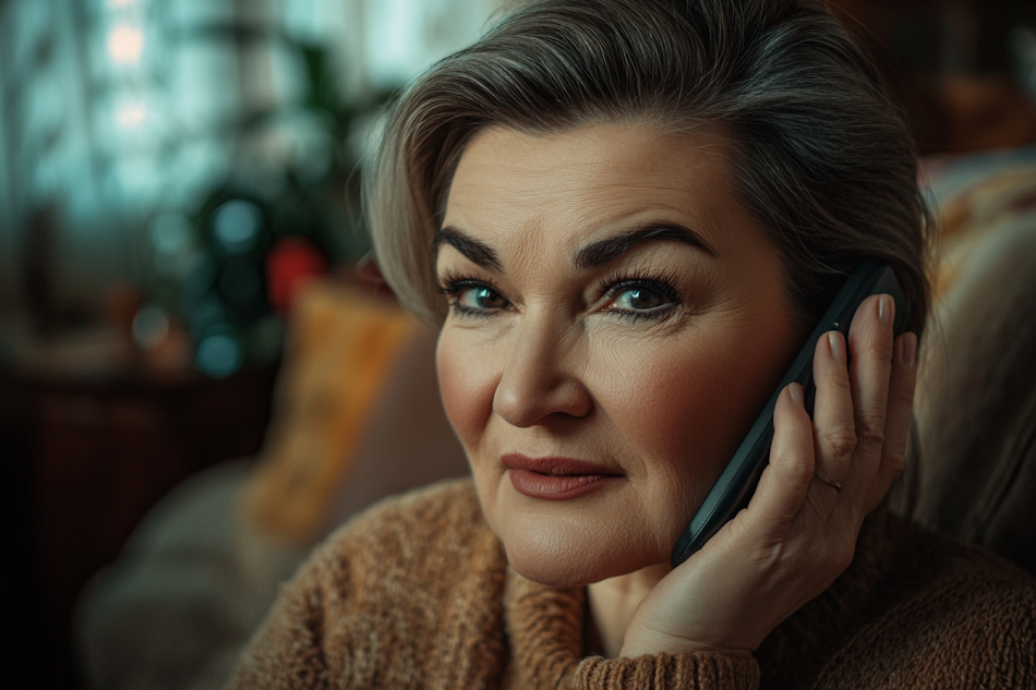 A senior woman talking on the phone | Source: no source