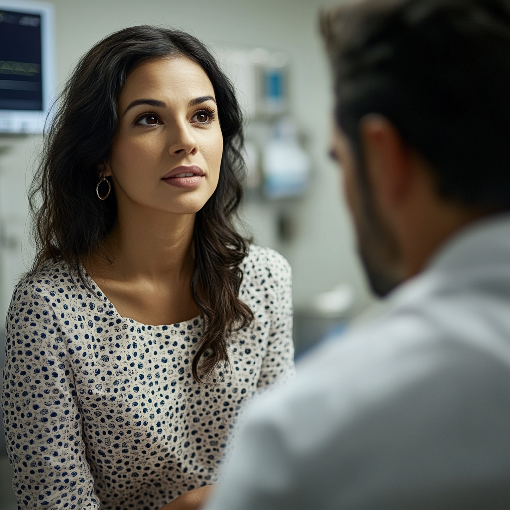 A woman talking to a doctor | Source: No source