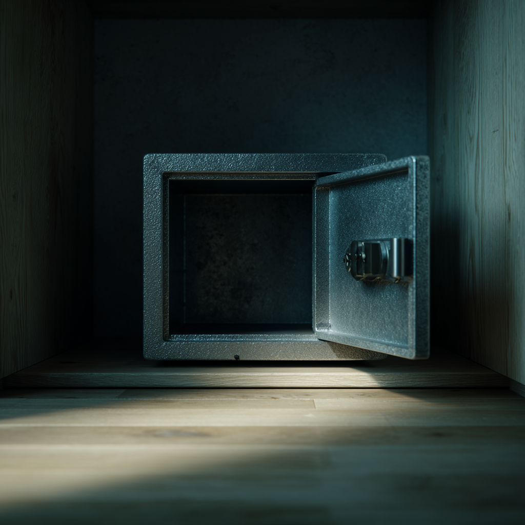 An empty safe with its door ajar | Source: no source