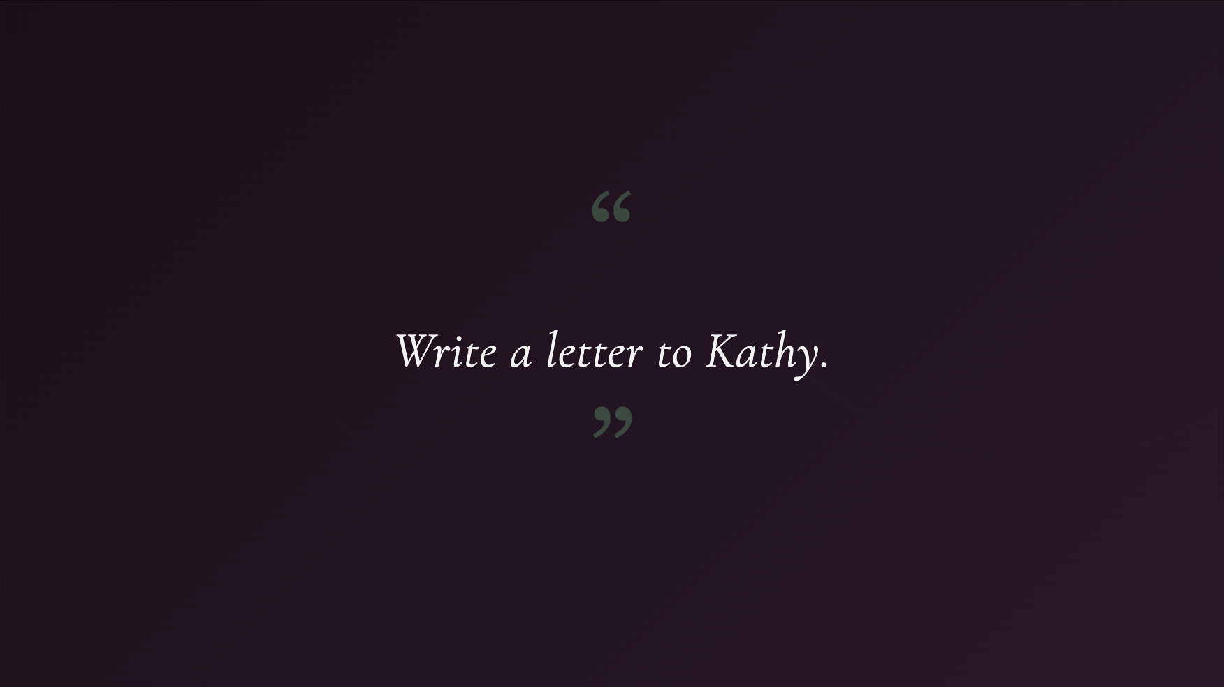 A letter | Source: no source