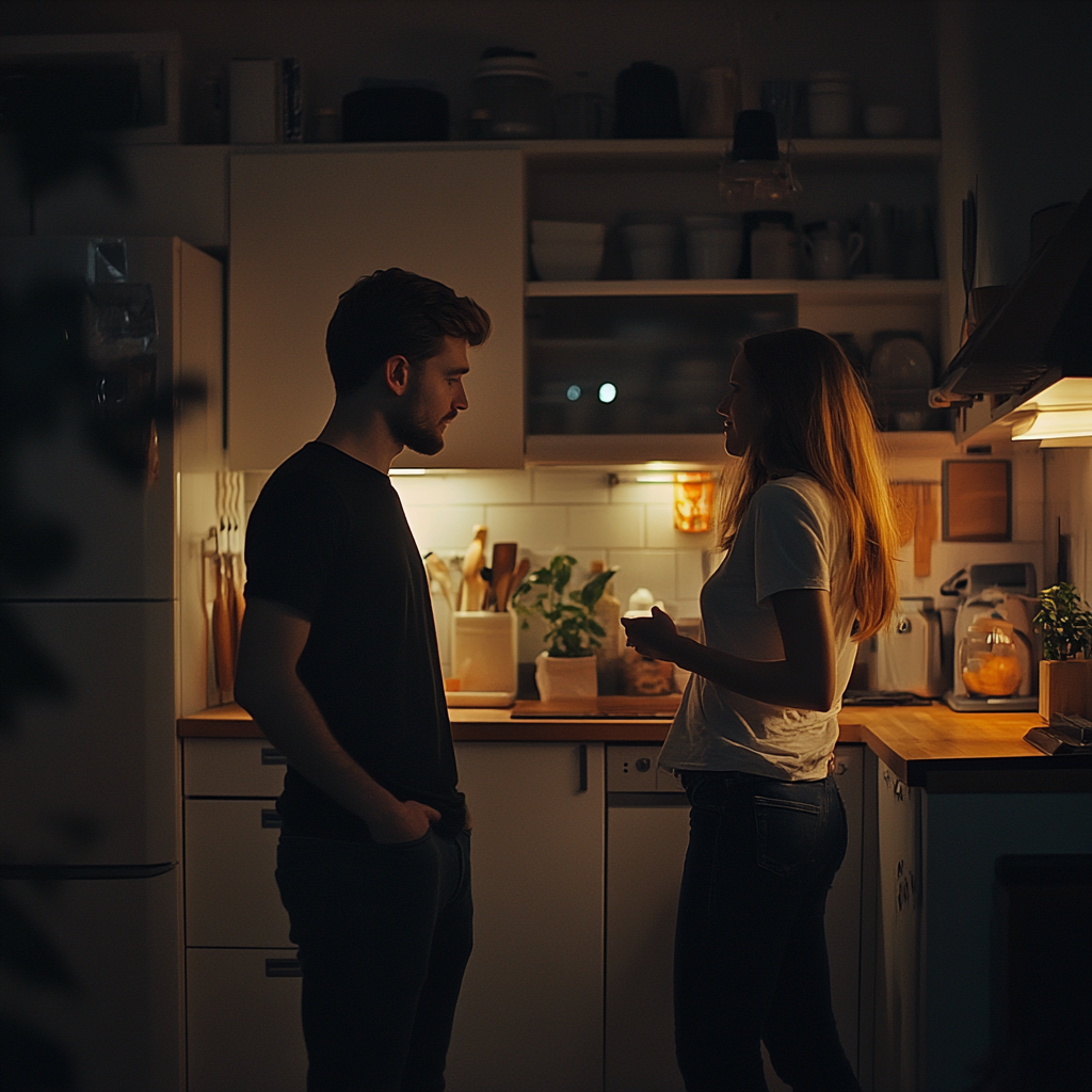 A couple talking in their kitchen | Source: No source
