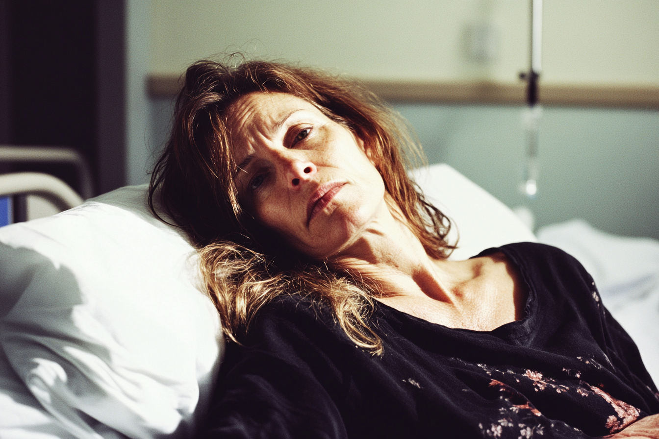 A woman in a hospital bed | Source: No source