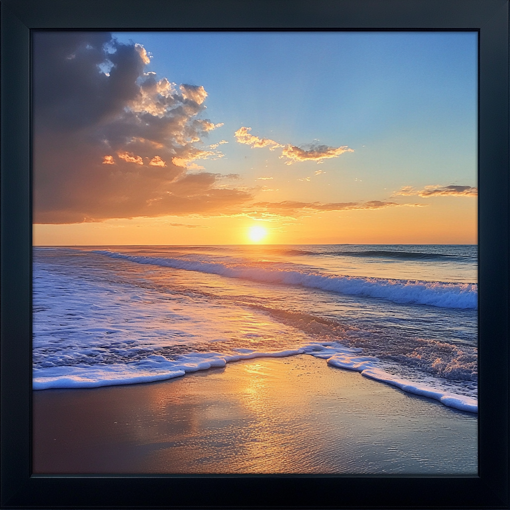 A framed photo of the beach | Source: No source