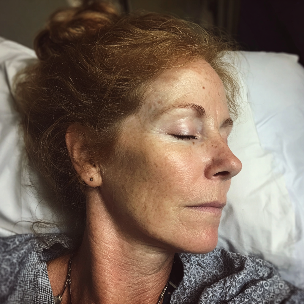 A woman sleeping in a hospital bed | Source: No source