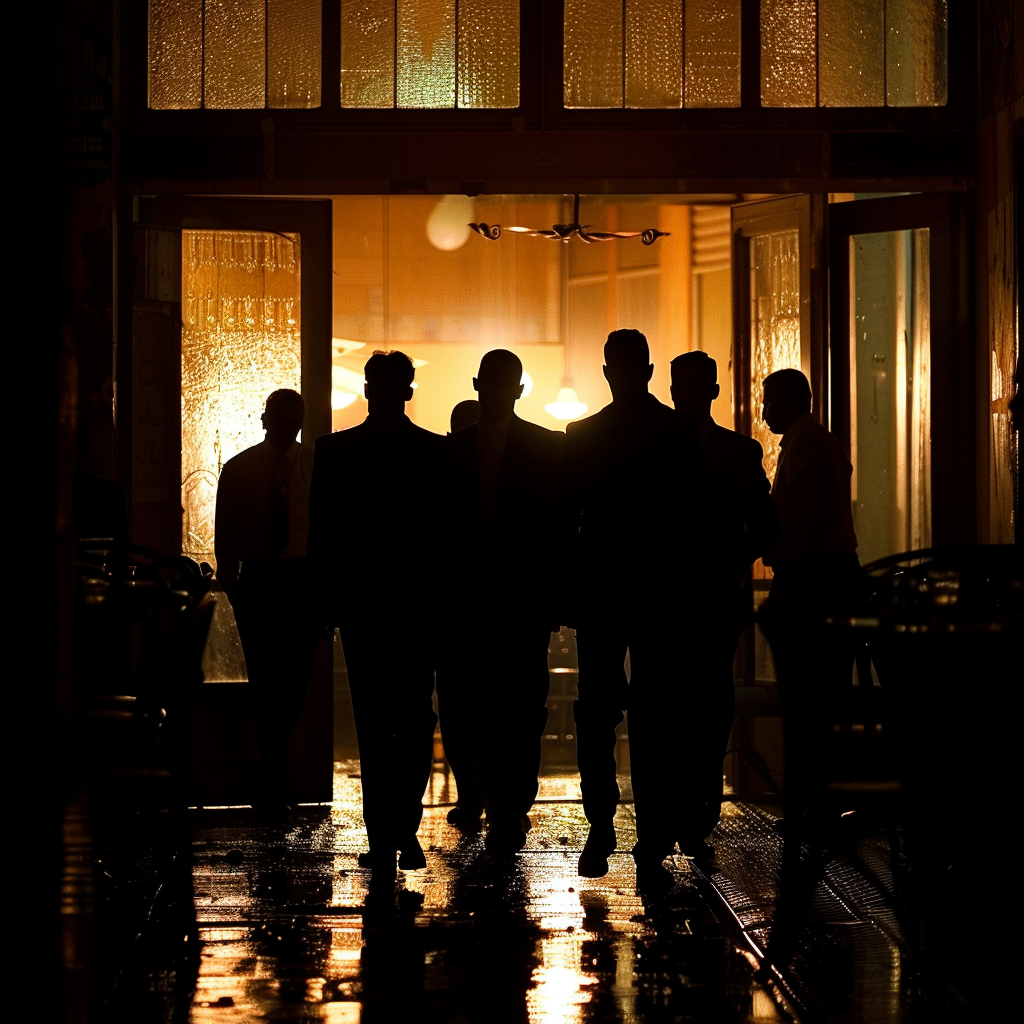 A gang of men entering an elite restaurant | Source: No source