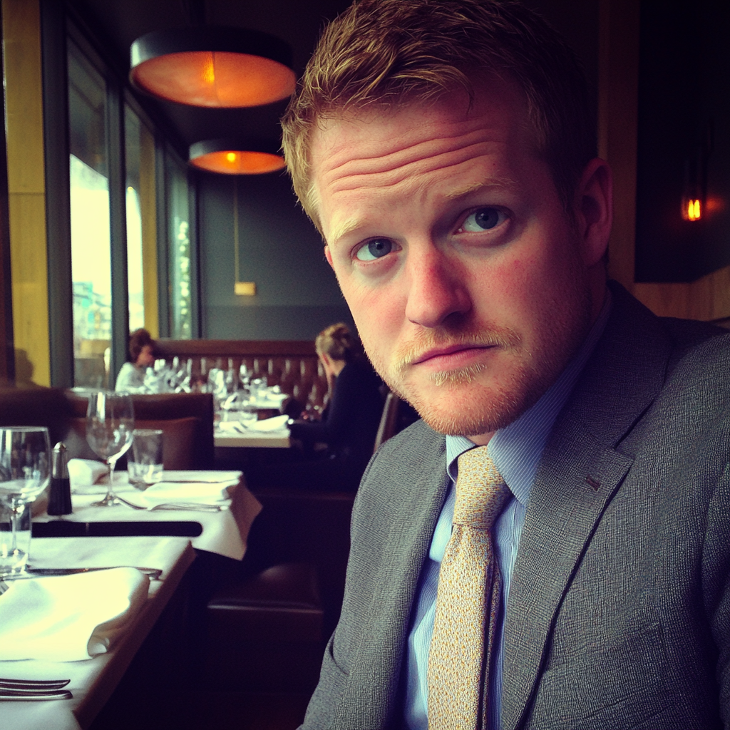 A man sitting at a restaurant | Source: No source