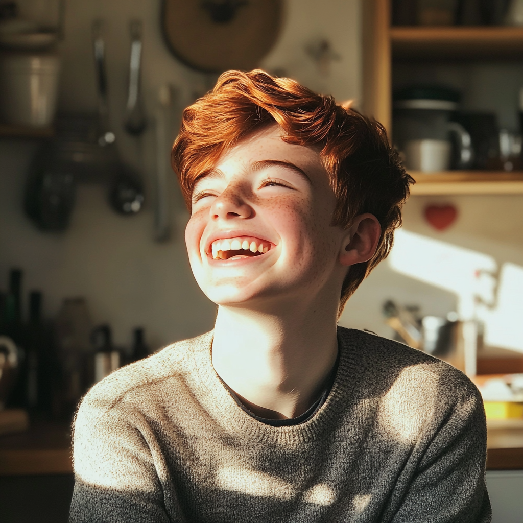 A laughing teenager | Source: no source