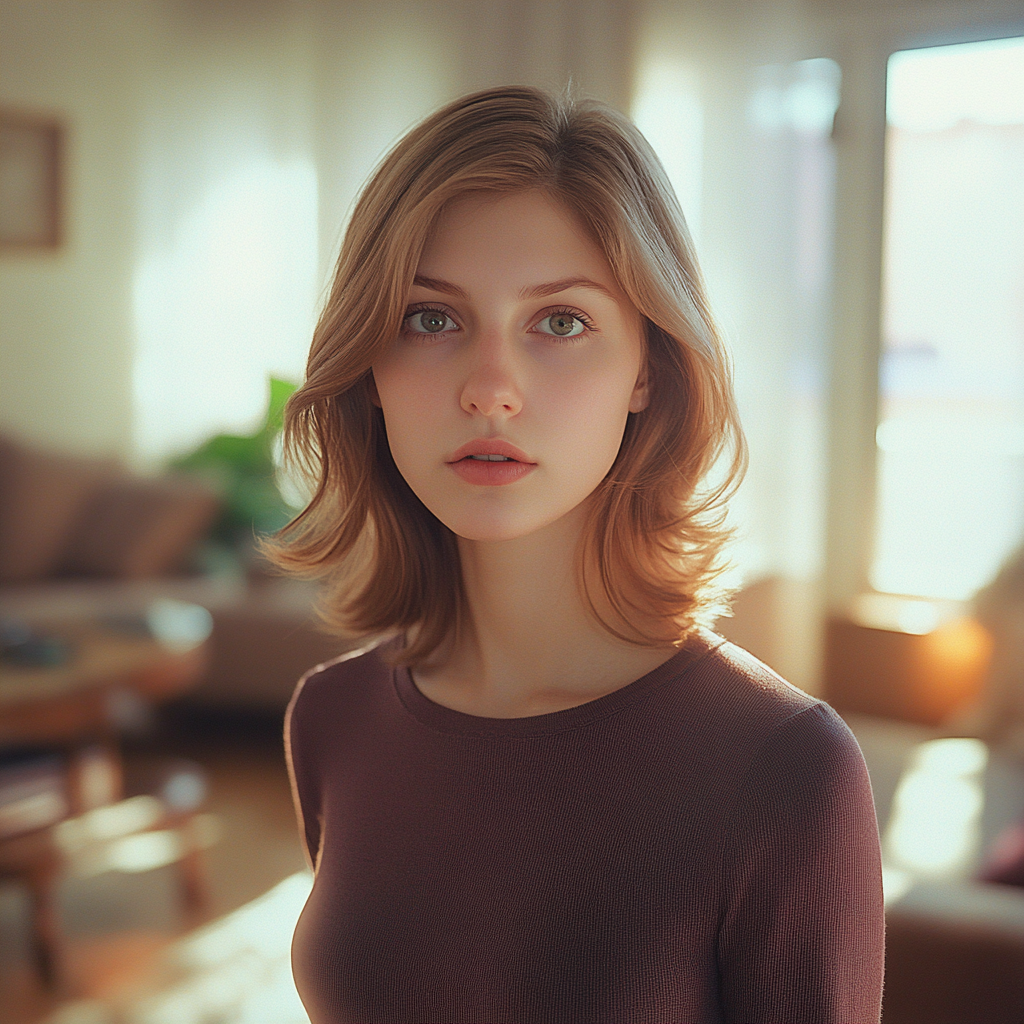 A woman looking straight ahead | Source: no source
