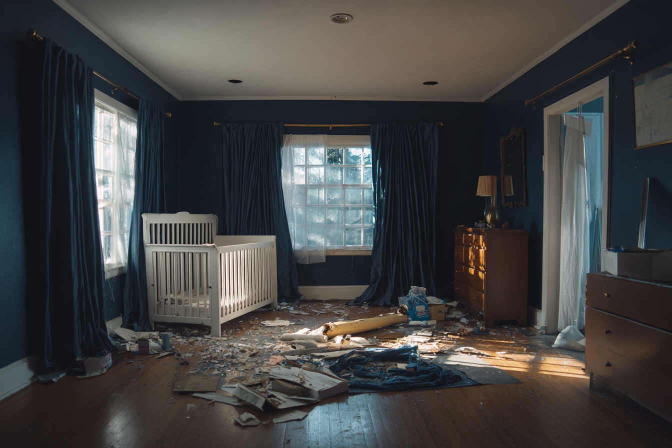 A nursery with blue walls | Source: No source