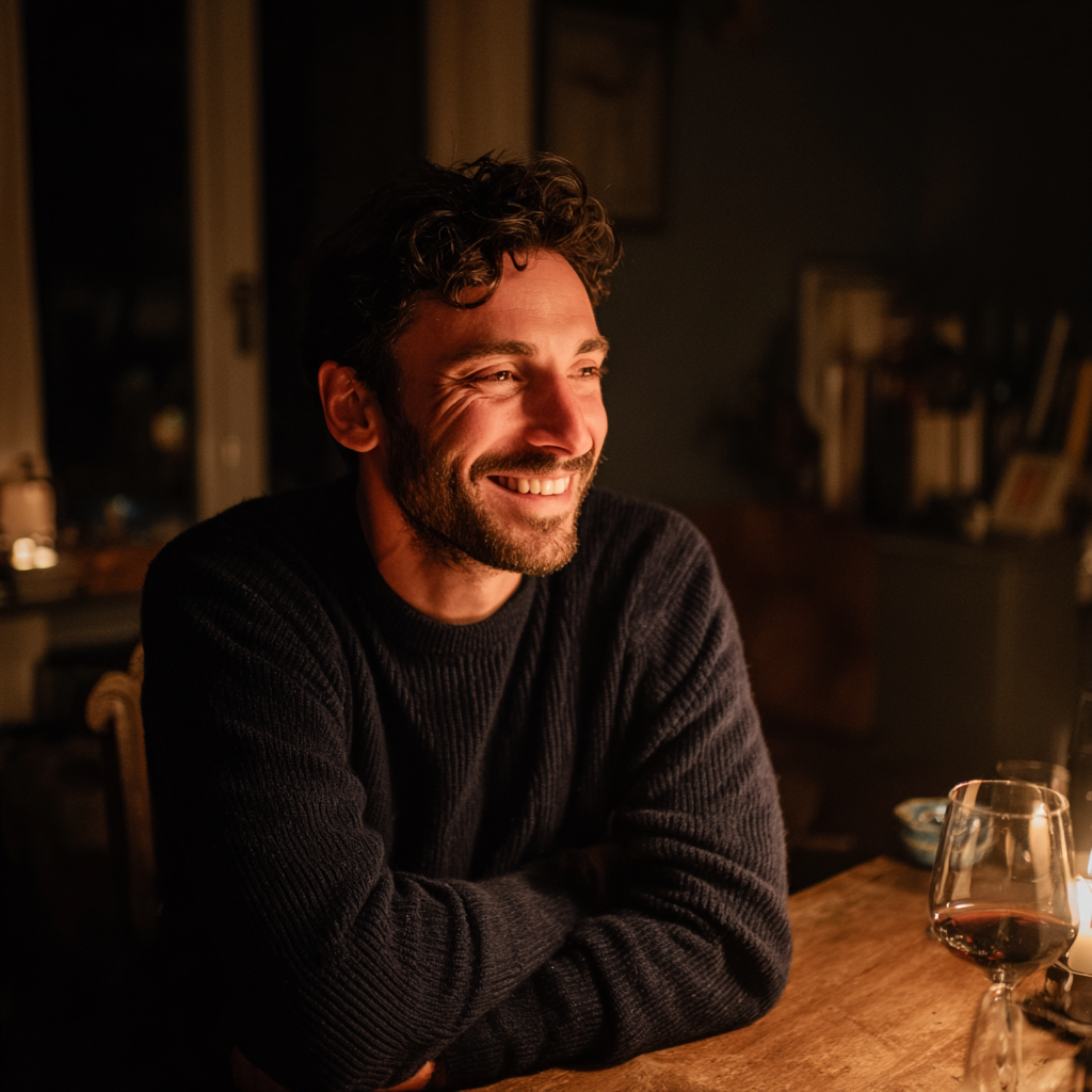 A man grinning widely | Source: No Source