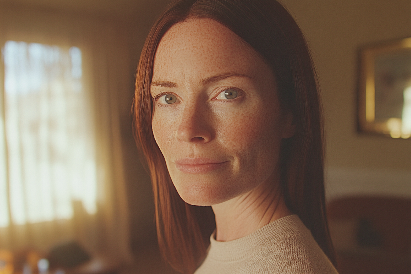 A woman looking straight ahead | Source: No source