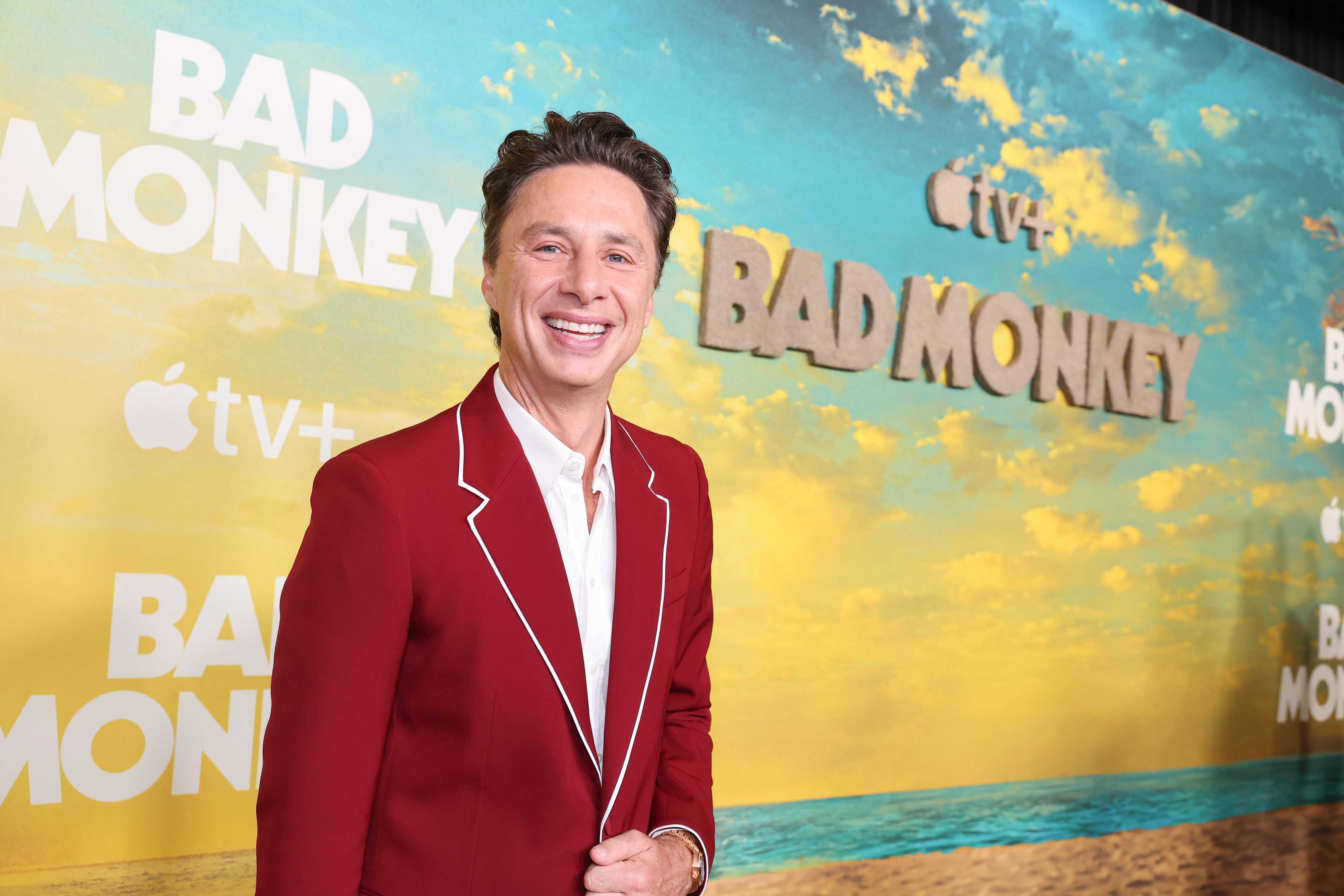 Zach Braff attends the world premiere of the "Bad Monkey" at the Hammer Museum on August 12, 2024 | Source: Getty Images