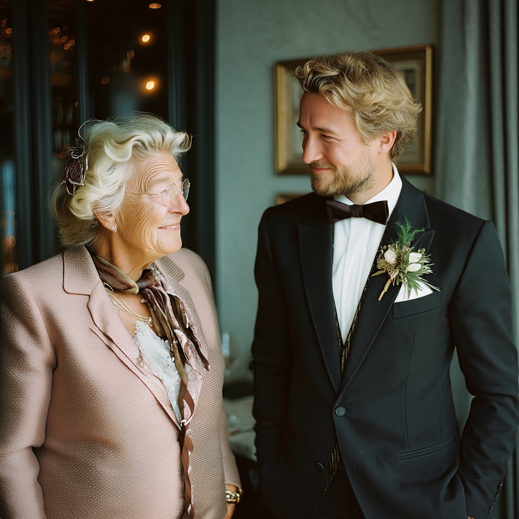 A happy man talking to a woman | Source: no source