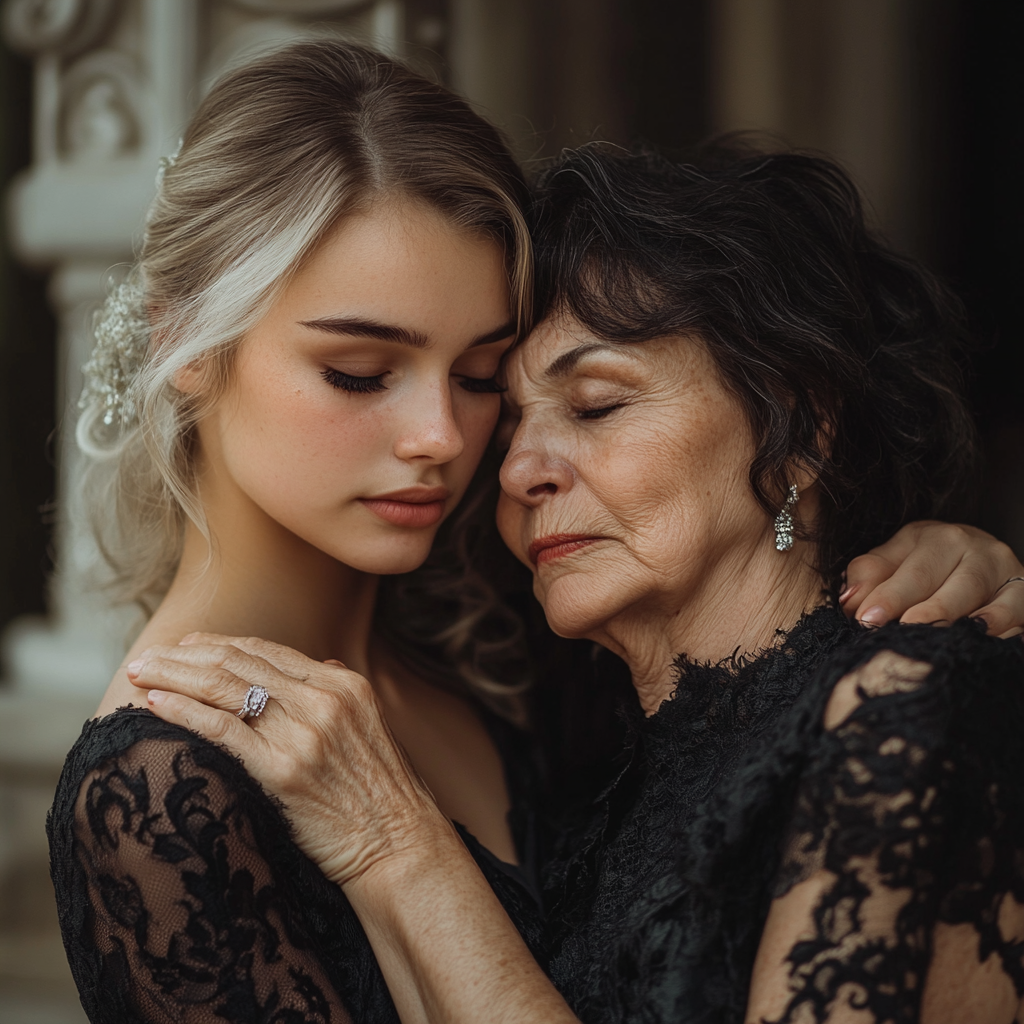 A mother hugging her daughter | Source: No source