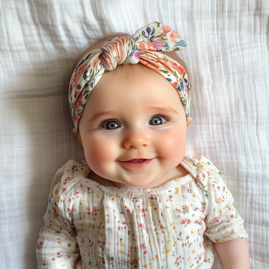 A smiling baby girl | Source: no source