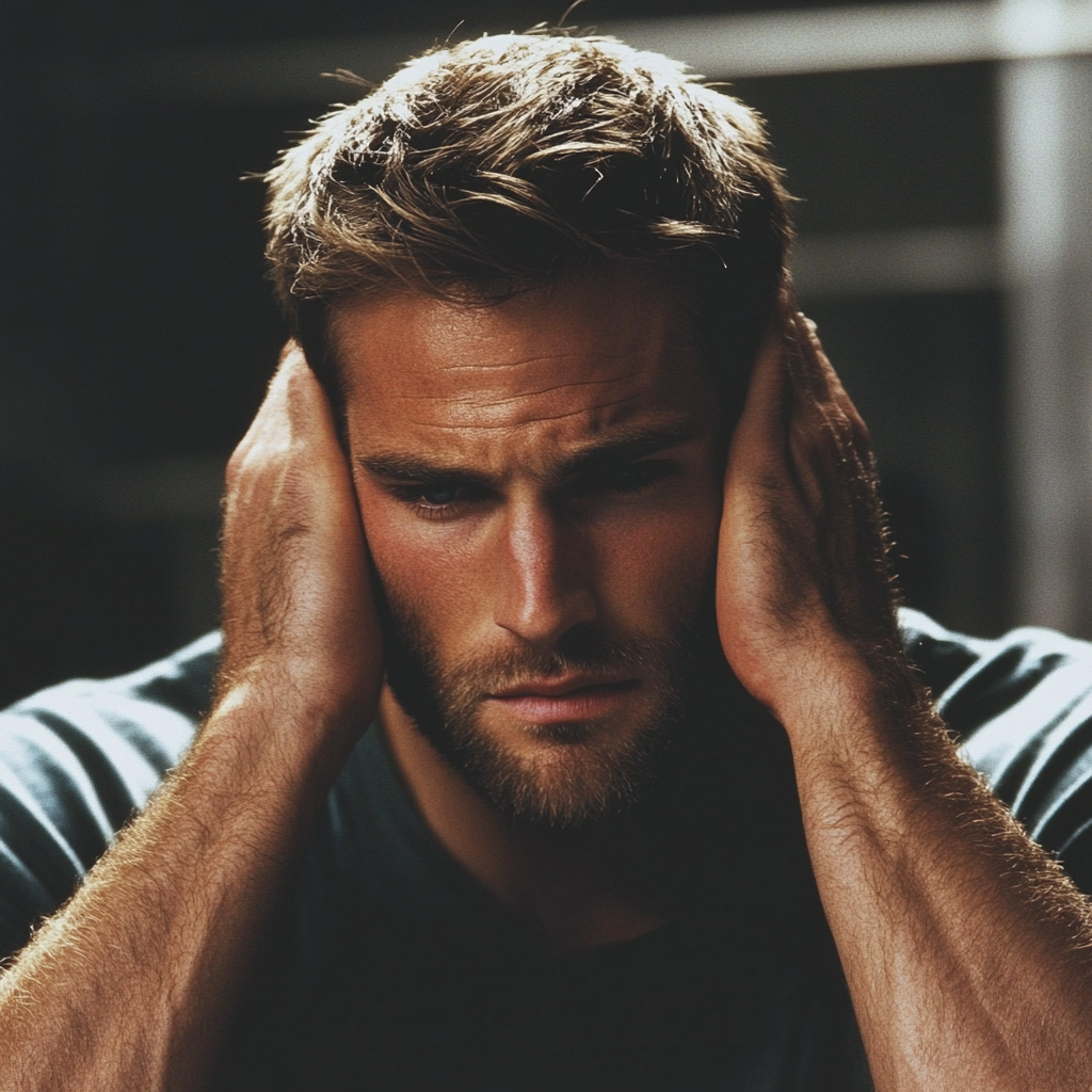 A heartbroken man holding his head | Source: No source