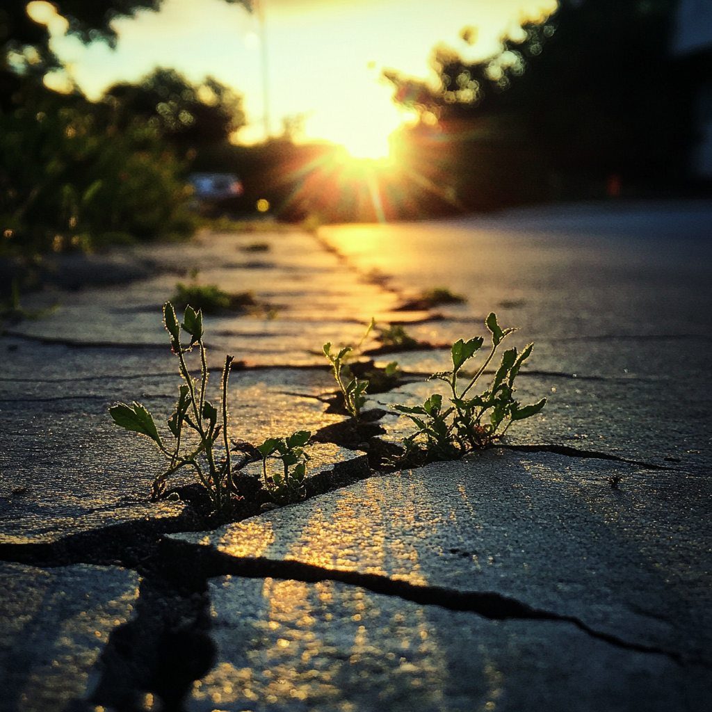 Cracks in a pavement | Source: No source