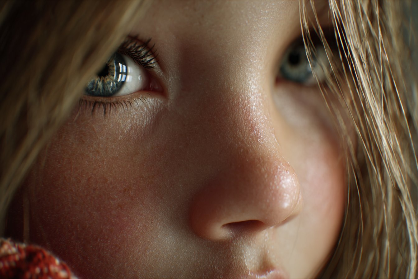 A close-up shot of a girl's face | Source: No source