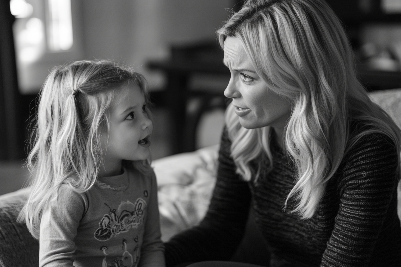A woman speaking to her daughter | Source: No source