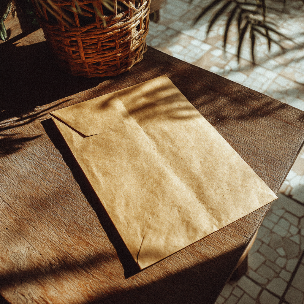 An envelope on a table | Source: no source