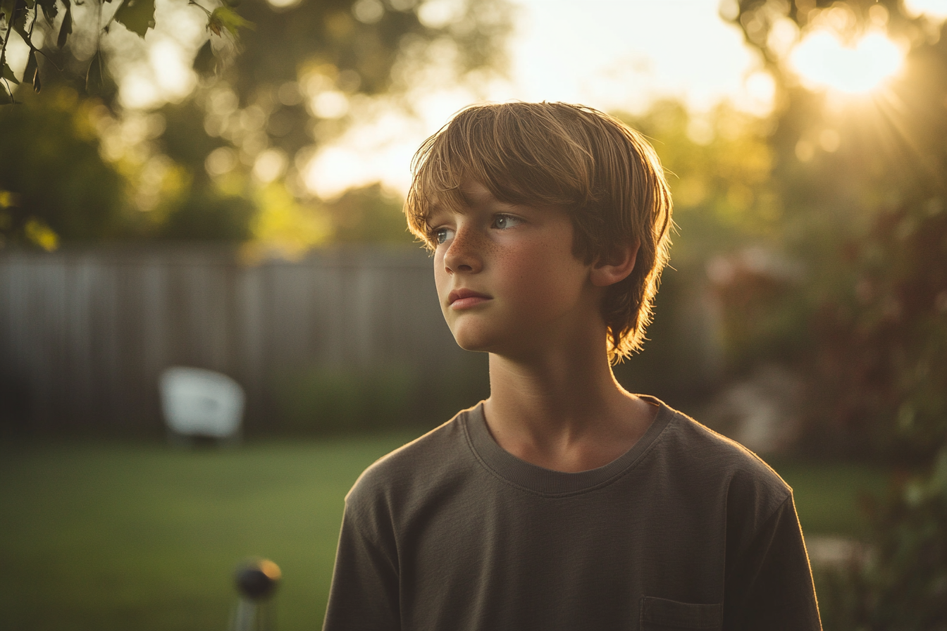 A boy standing outdoors | Source: no source