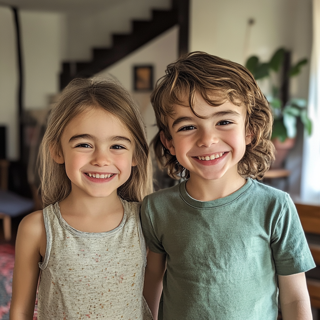 Two smiling children | Source: no source
