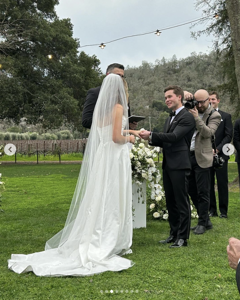 Lev and Elliott during their wedding ceremony, dated January 2024 | Source: Instagram/KirkCameronOfficial