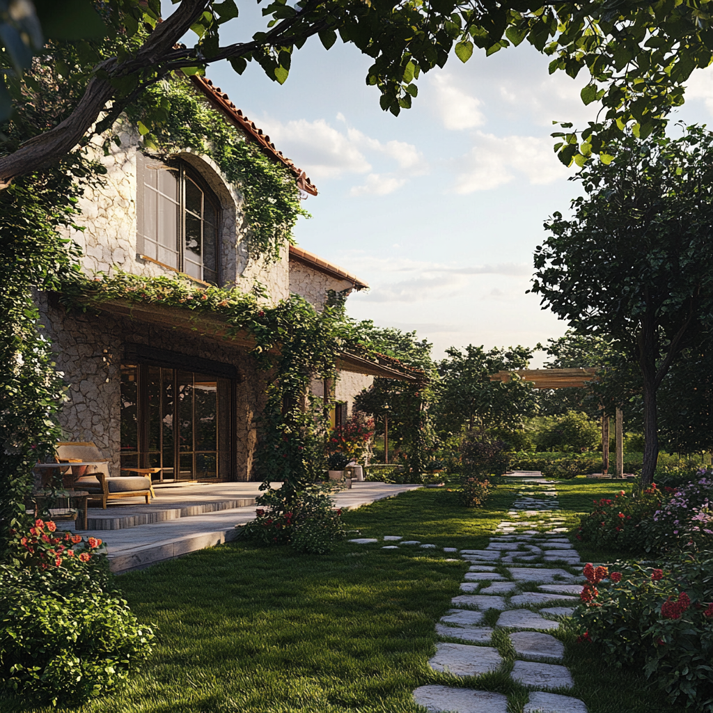 A house with a garden | Source: No source