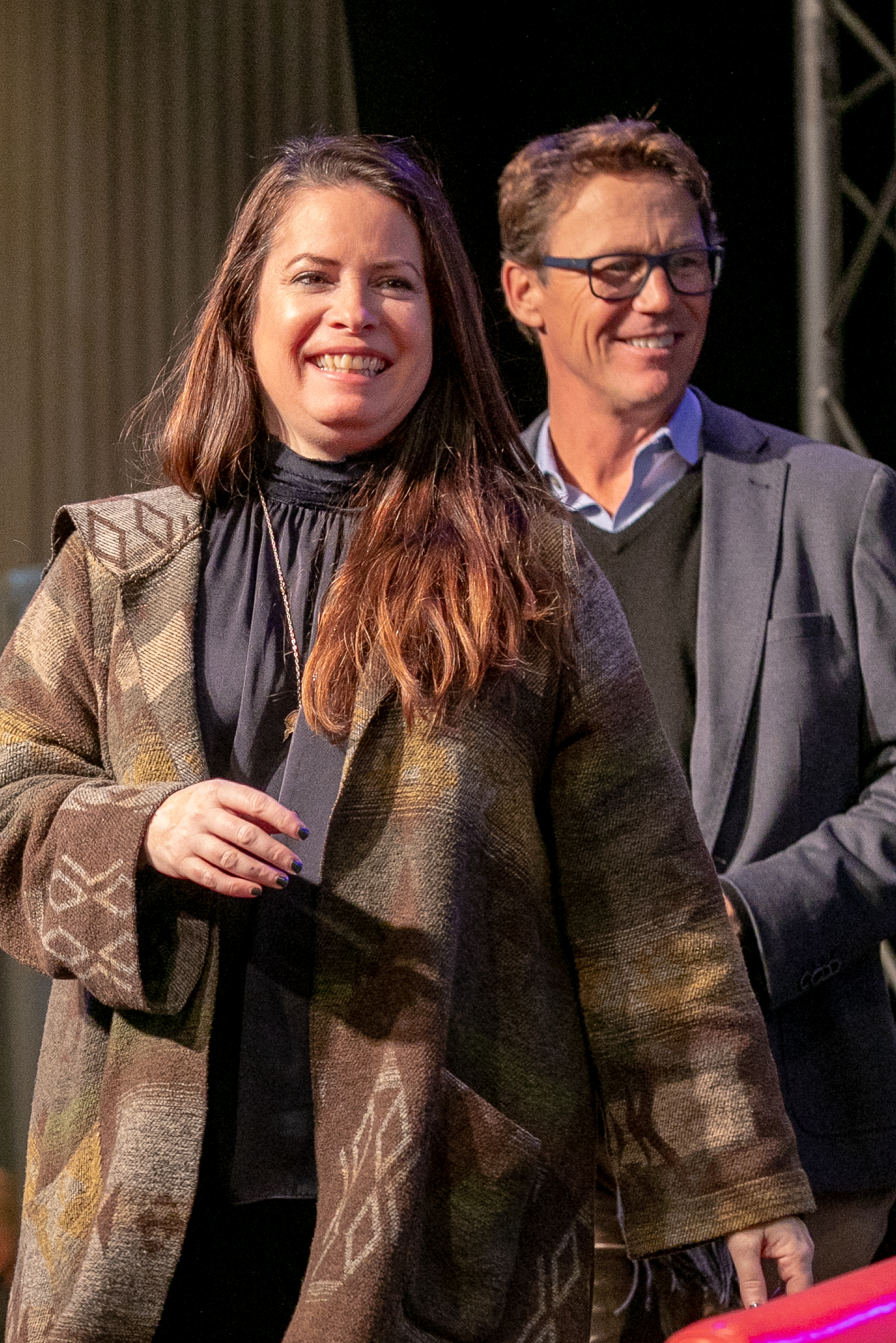 Holly Marie Combs and Brian Krause at the "Charmed" conference during Manga & Sci-Fi show on October 20, 2018, in Paris, France. | Source: Getty Images