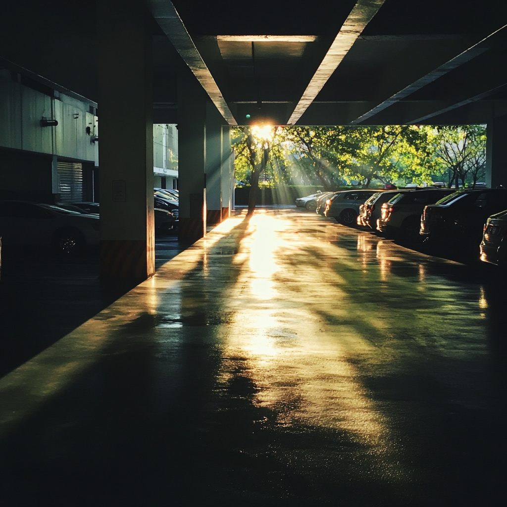 A car rental parking lot | Source: No source