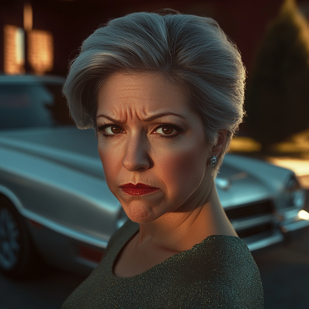 An annoyed older woman frowning | Source: no source