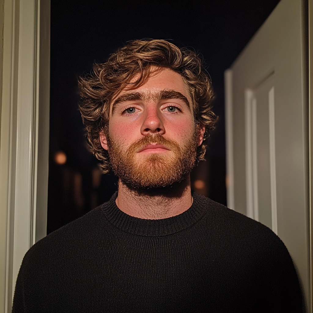 A man standing in a doorway | Source: No source