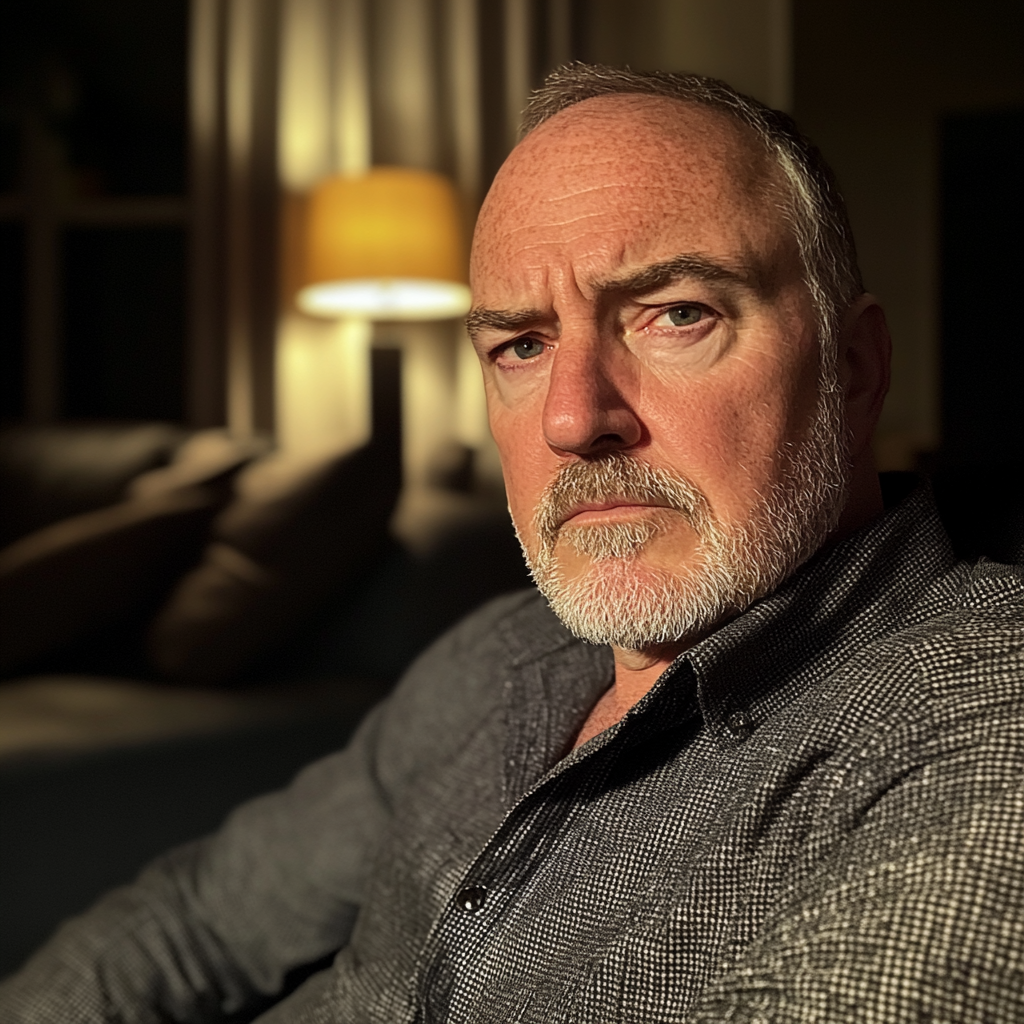 A man sitting on a couch | Source: No source